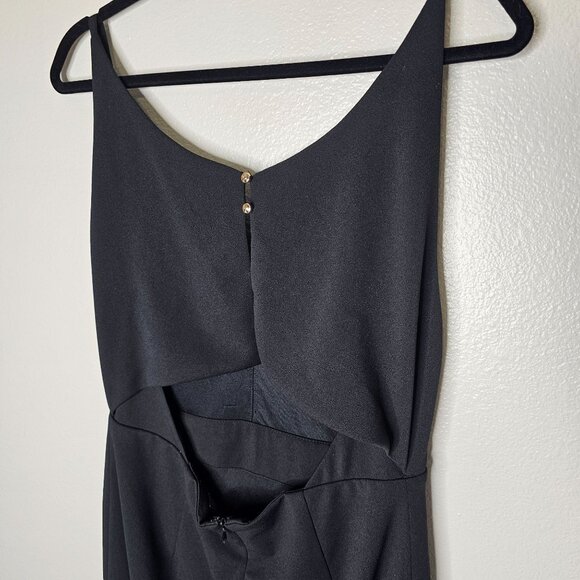 Lulus L Chart Topper Dress Bodycon Cocktail Midi Front Slit Going Out Event - Picture 7 of 9